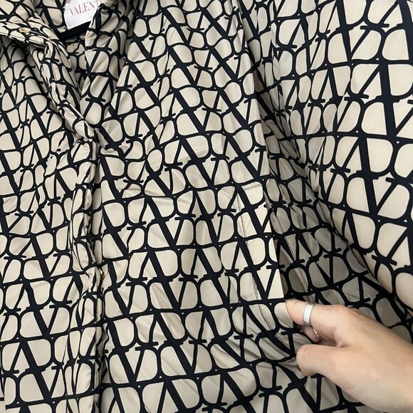 NWT Valentino Iconographe Jacket Logo Print Allover Down-filled Stand Collar - Picture 5 of 16